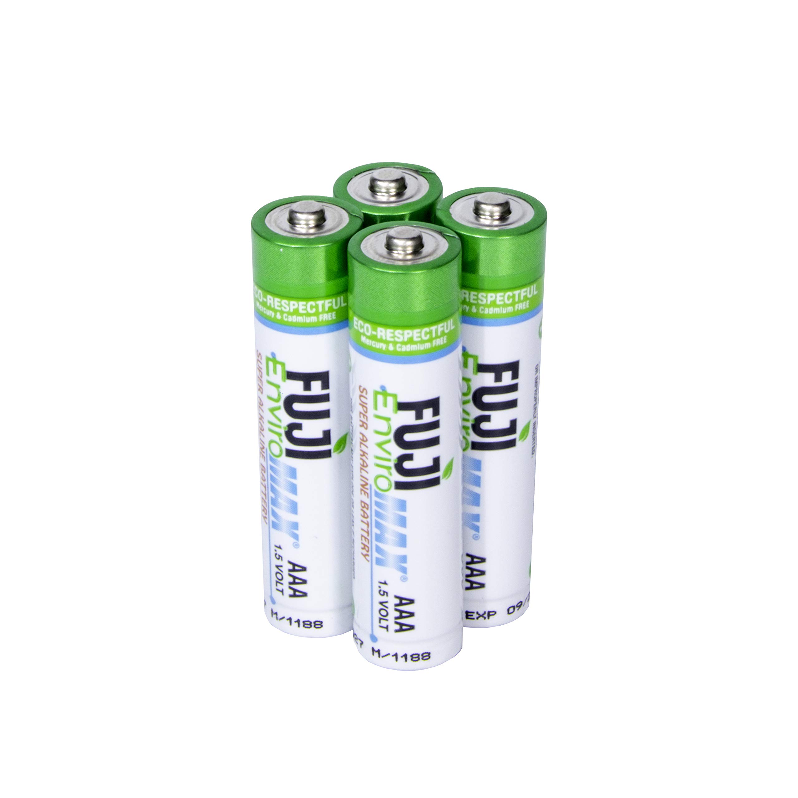 Fuji Enviromax 1.5V Super Alkaline AAA Batteries - No Harmful PVC & Heavy Metals, Long Lasting, Powerful, Triple AAA Batteries (Pack of 4)