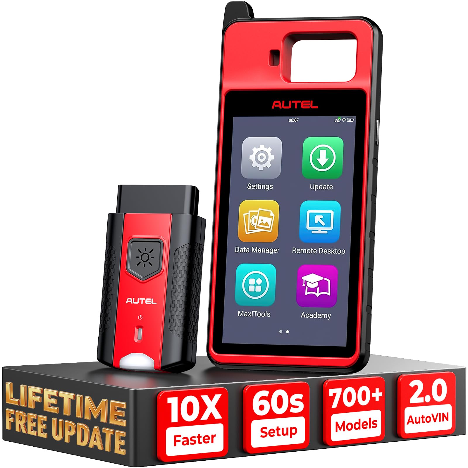 Autel KM100E OBD2 Scanner: Portable Lite IM508S IM608 II for Mobile Techs