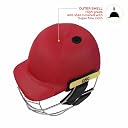 DSC Avenger PRO Premium Cricket Helmet for Men & Boys (Fixed Spring Steel Grill | Back Support Strap | Neck Guard |Lightweight| Sizes: Medium (Red) gallery image