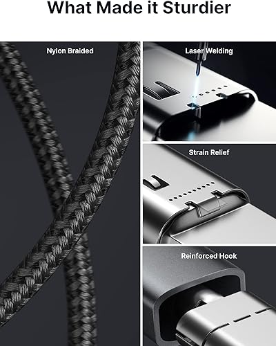 Miniatura 6 de Cable de carga rápida USB C a USB C de 60 W, JSAUX USB tipo C, cable de carga compatible con Samsung Galaxy S20 S20+ S20 Ultra Note 10 Plus A80