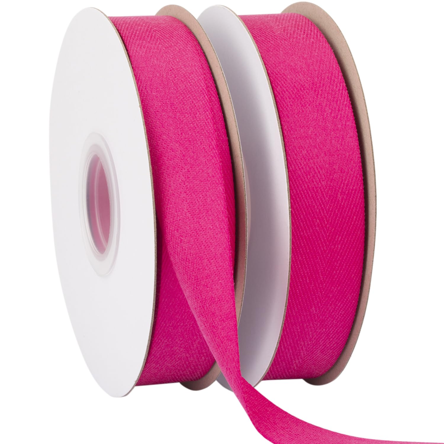 Ribbonitlux Tape Twill Ribbon 25mm x 22.5 Meters, Soft Azalea Herringbone Bias Tape for DIY Craft Sewing, Gift Wrapping, and Home Decor - Image 2