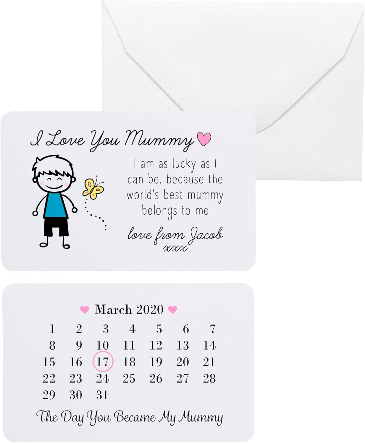 Personalsed The Day You Became My Mummy, Daddy Magnet, Sentmental