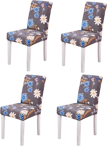 Miniatura 22 de Fundas elásticas para sillas de comedor, extraíbles y lavables, protector de asiento funda para silla Parson para comedor, fiesta, banquete, hotel,