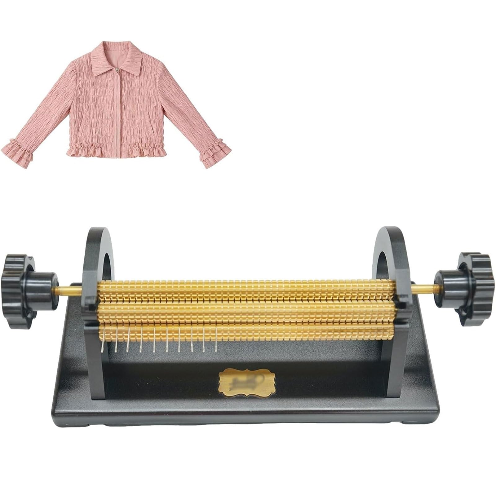 24 Reihen Smocking Pleater Maschine mit 24 Nähnadeln & Werkzeugset, 47 Positionen, gleichmäßige Stofffalten, 0,5 cm Stichabstand für Kostüm & Handwerk Nähen