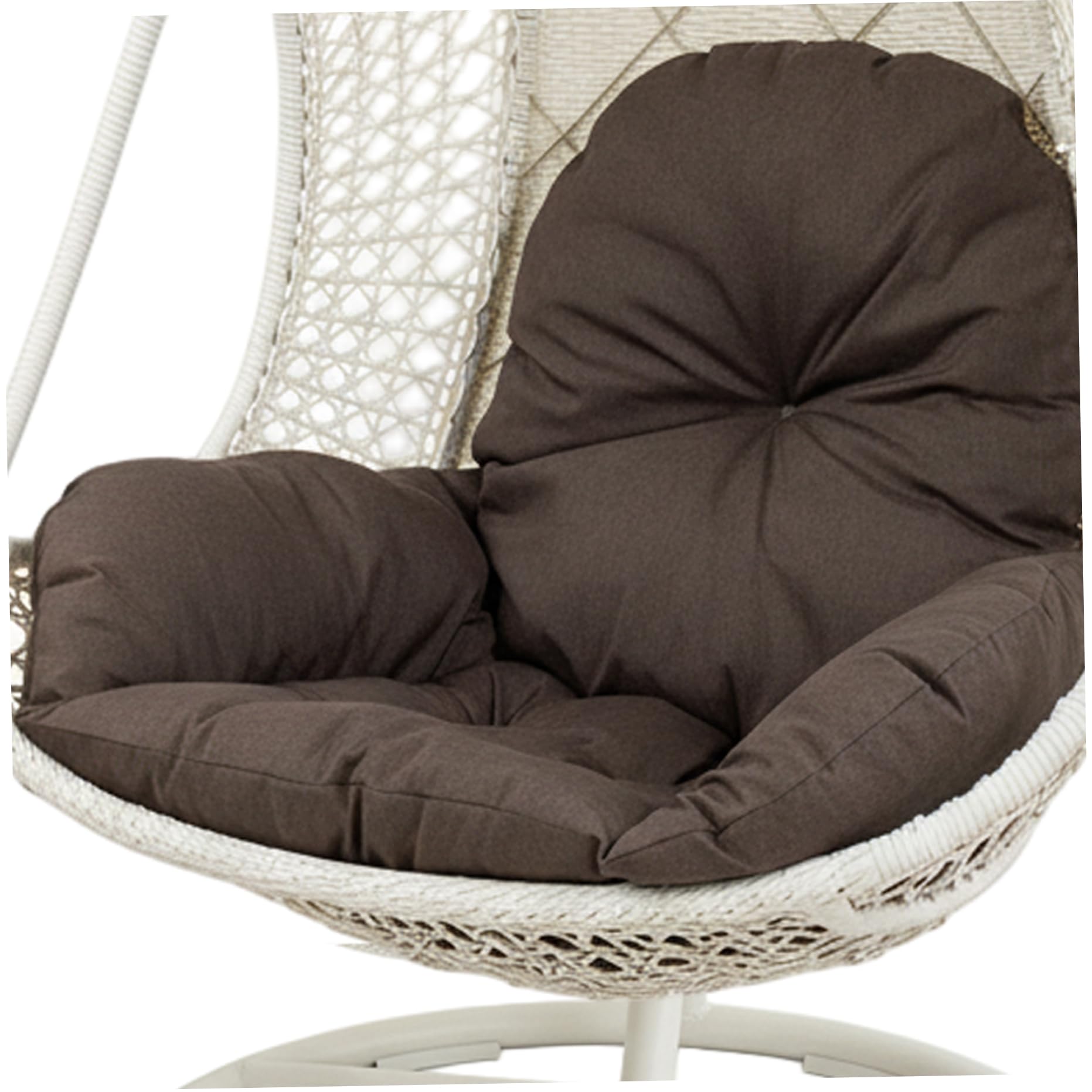 Pineeseatile Egg Chair Cushion Replacement, Egg Chair Cushion Replacement - Thickened Cotton Linen Swing for Hanging Basket, Hammock, Patio Chairs- Coffee