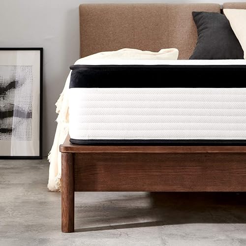 Queen Mattress, Molblly 10 inch Innerspring Mattress in a Box, Ultimate Motion Isolation Individually Wrapped Pocket Coils Mattress, Pressure Relief and Supportive