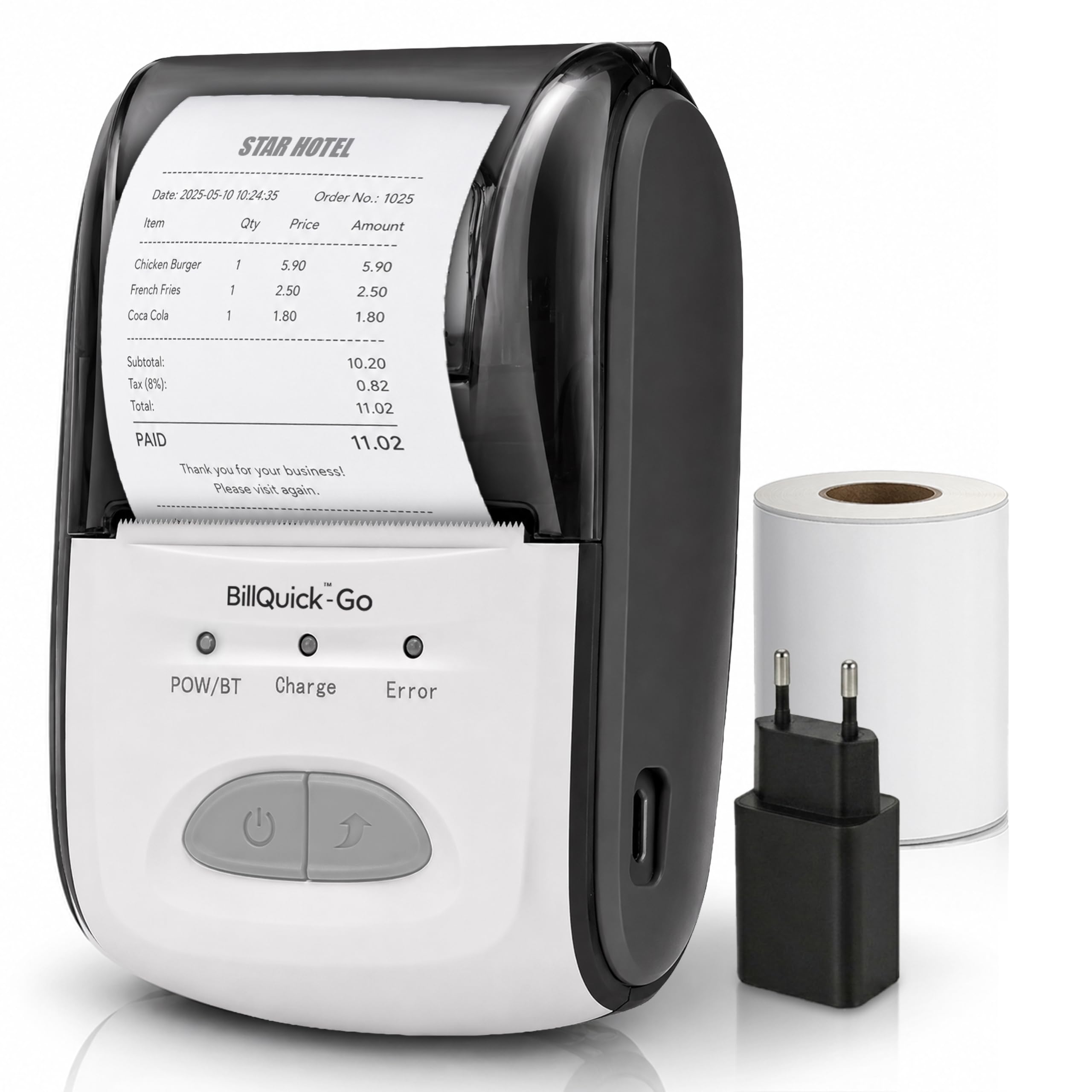 helett BillQuick Go Billing Machine for Retail Shop, 2 Inch (58mm) | Thermal Bill Printer for Mobile & POS | Bluetooth + USB | 2600mAh Battery | Android, iOS, Windows | 1 Yr Warranty-image-17