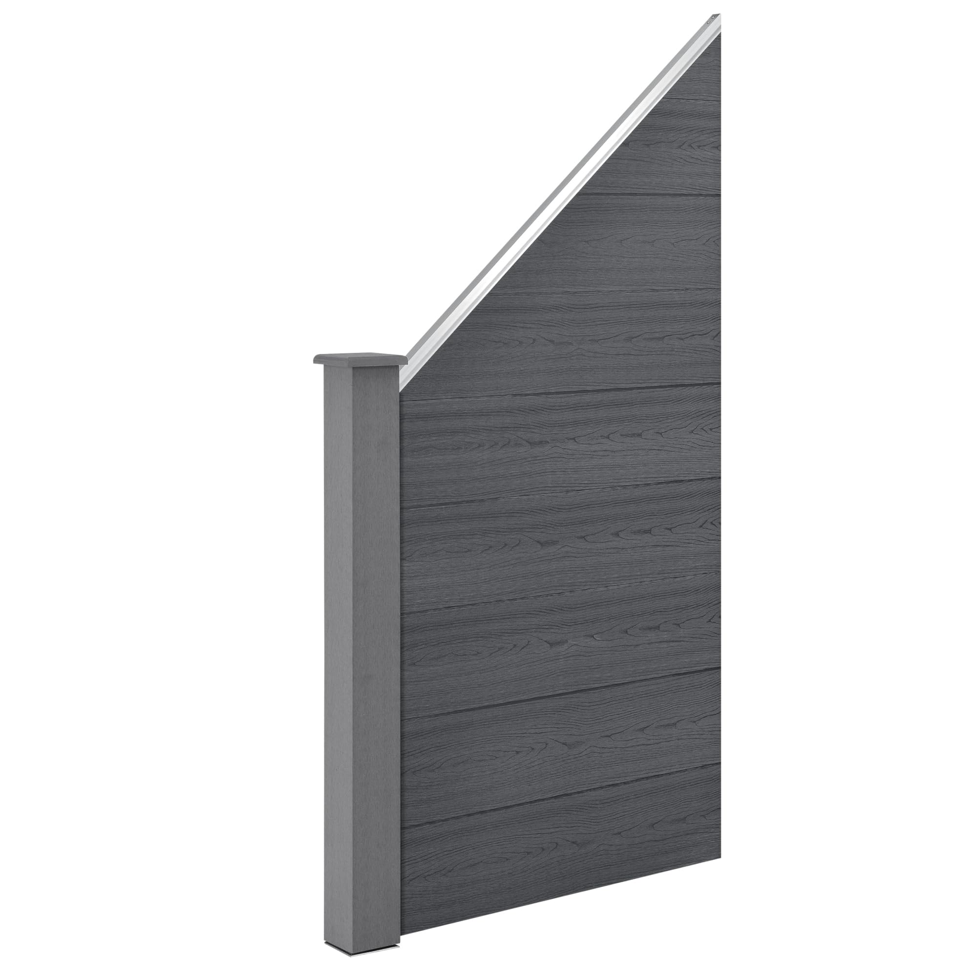 Clôture Bois Composite Gris 180 x 96 cm