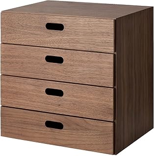 IKEA ライティングレール:設置方法とおすすめの使い方 24 MUJI 12381211 Stacking Chest, Width 14.6 x Depth 11.0 x Height 14.6 inches 37 x 28 x 37 cm, 4 Drawers, Walnut Veneer