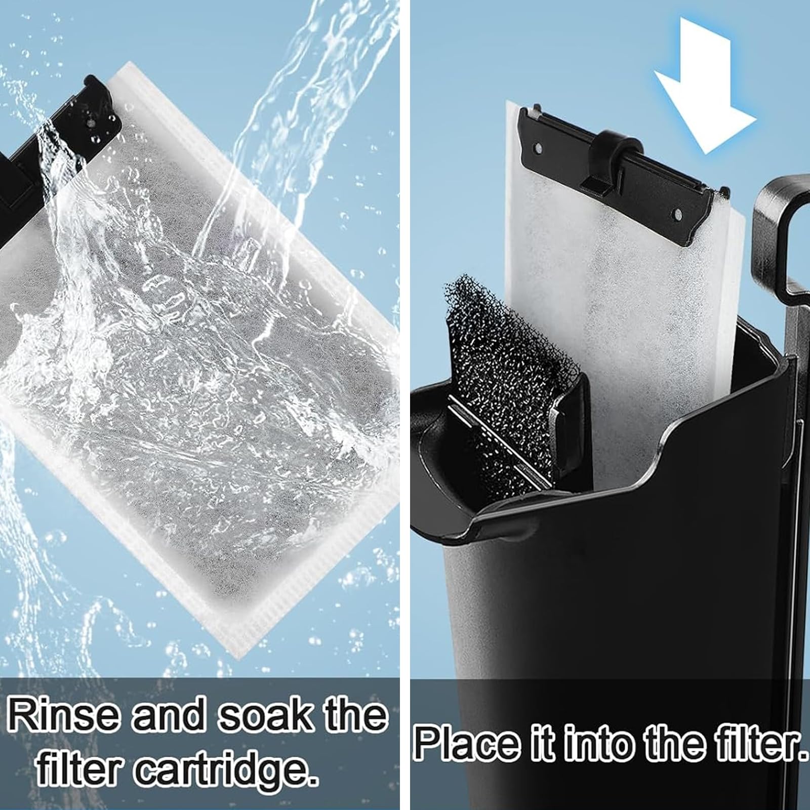10 Pezzi Adatti per Filtri Tetra Easycrystal 250 & Filterbox 300, Filtri di Ricambio per Reptofilter, Tetra Easycrystal Accessorio per Acquari Dotato di Carbone Attivo e Zeolite