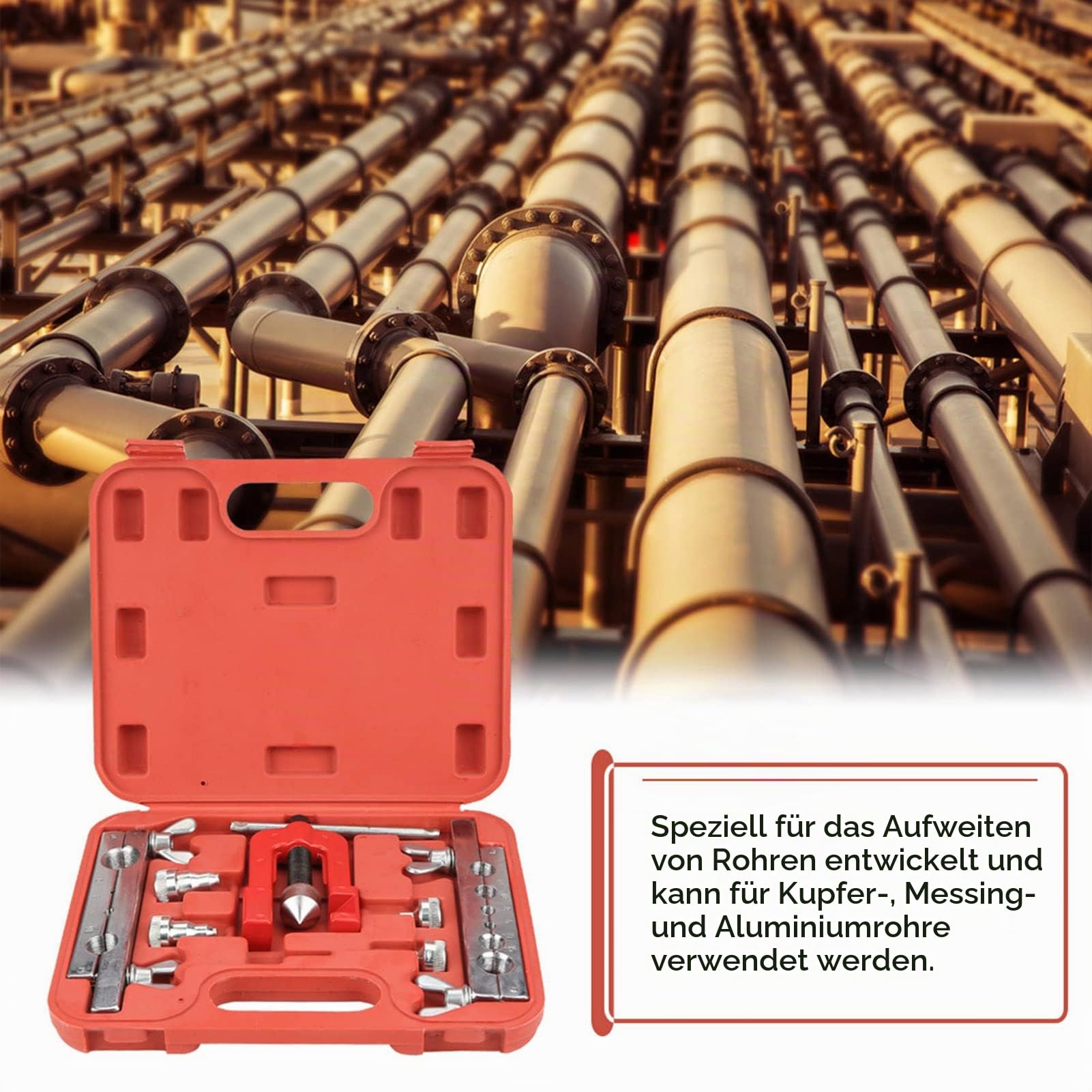 Klimaanlage Bördelwerkzeug Set Rohrexpander Bereich der Erweiterungslöcher 3mm - 19 mm Expansionsrohrbereich 3mm - 16 mm