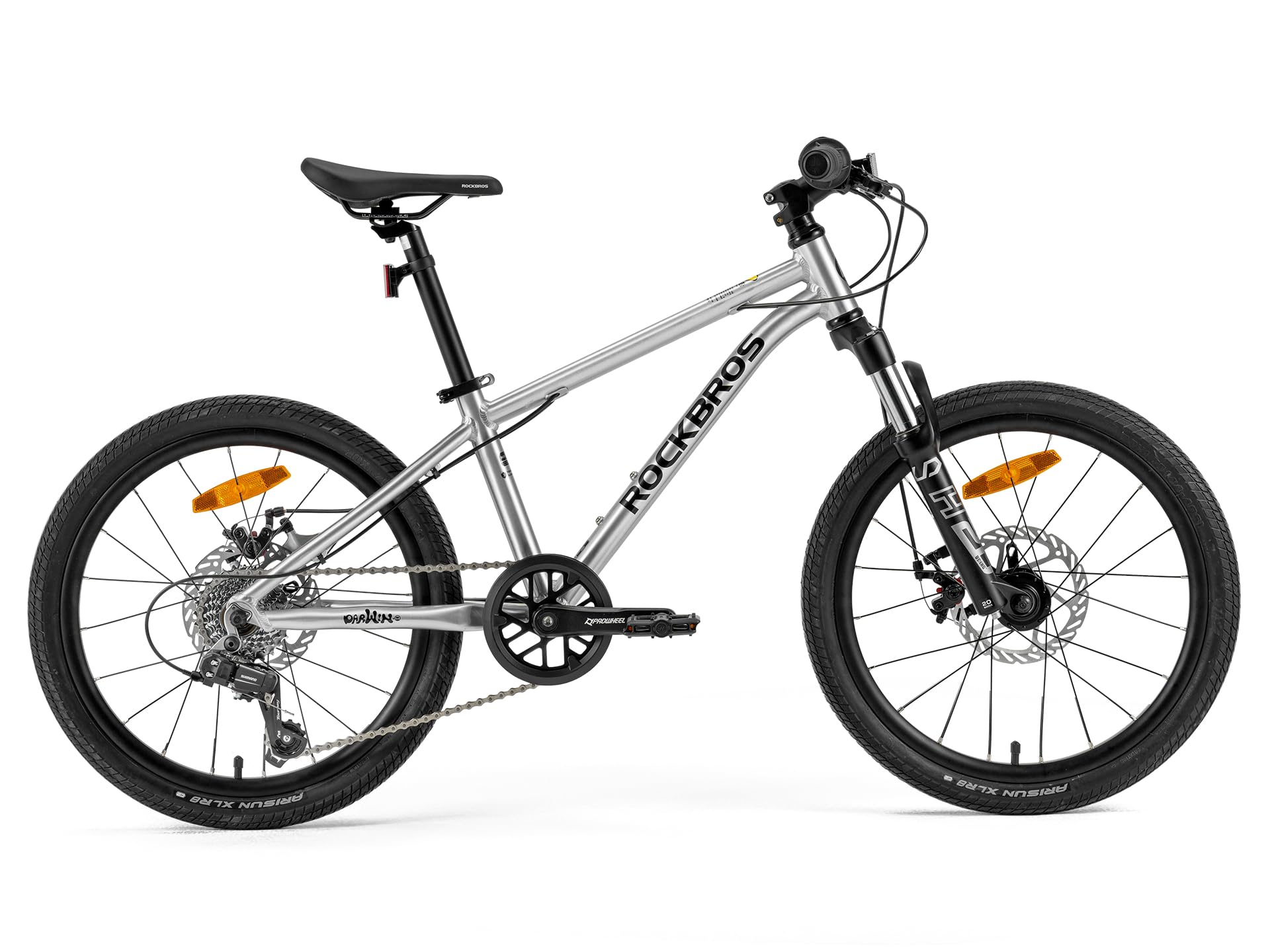 ROCKBROS Darwin Ⅲ Kinderfahrrad 20 Zoll Mountainbike für Kinder Jungen Mädchen 8-12 Jahren, mit 7 Gang Schaltung Jungenfahrrad Fahrrad aus Aluminum Frame