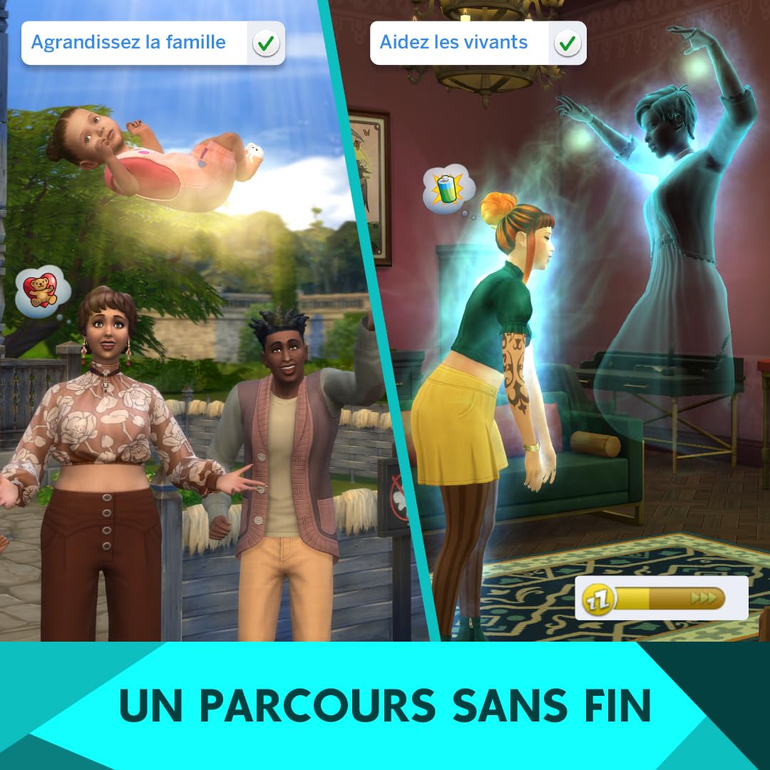 Illustration thématique du Pack d'extension Les Sims 4 À la vie, à la mort.