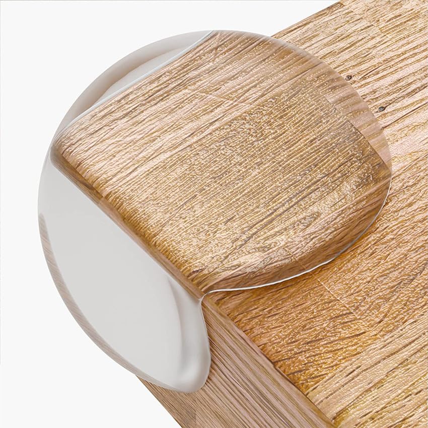 Image of Clear Corner Protectors Baby Proof (12 Pack) - Strong Adhesive, Shock-Absorbing Bumpers for Furniture & Table Edges - 1-Minute Babyproofing for Toddler Rooms, Wood, Glass & Marble