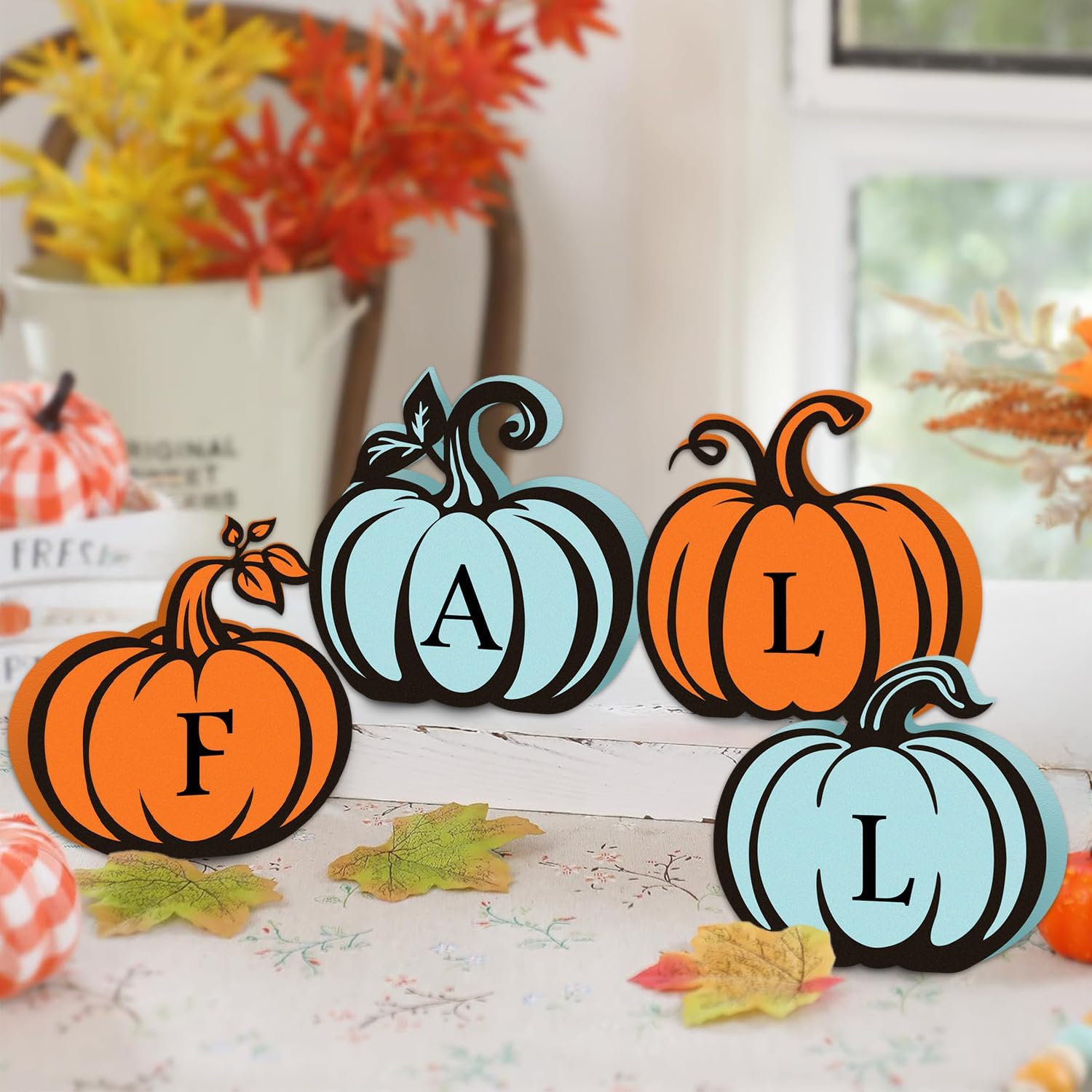 Thanksgiving Table Decorations Wooden Centerpieces Fall