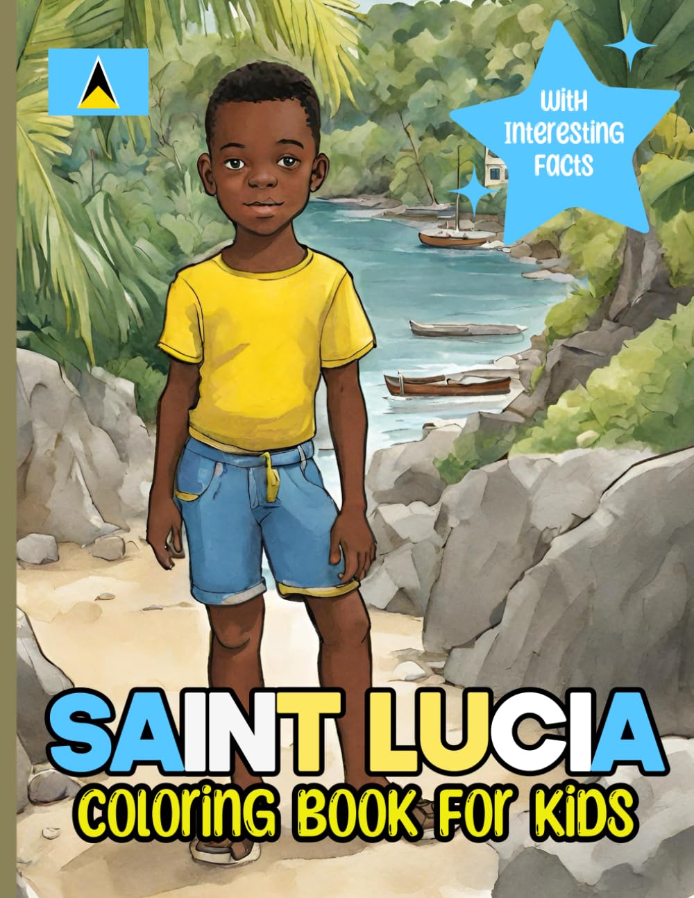 Saint Lucia Coloring Book For Kids: With Interesting Facts