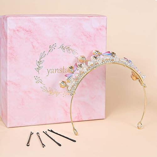 Miniatura 7 de Tiaras de princesa para niñas, corona de cumpleaños para niñas, mariposa, princesa, disco de rendimiento, modelo de cabello, pasarela, tiara de
