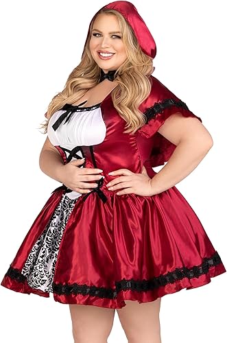 Miniatura 8 de Leg Avenue Disfraz de capucha gótica roja para mujer Rojo