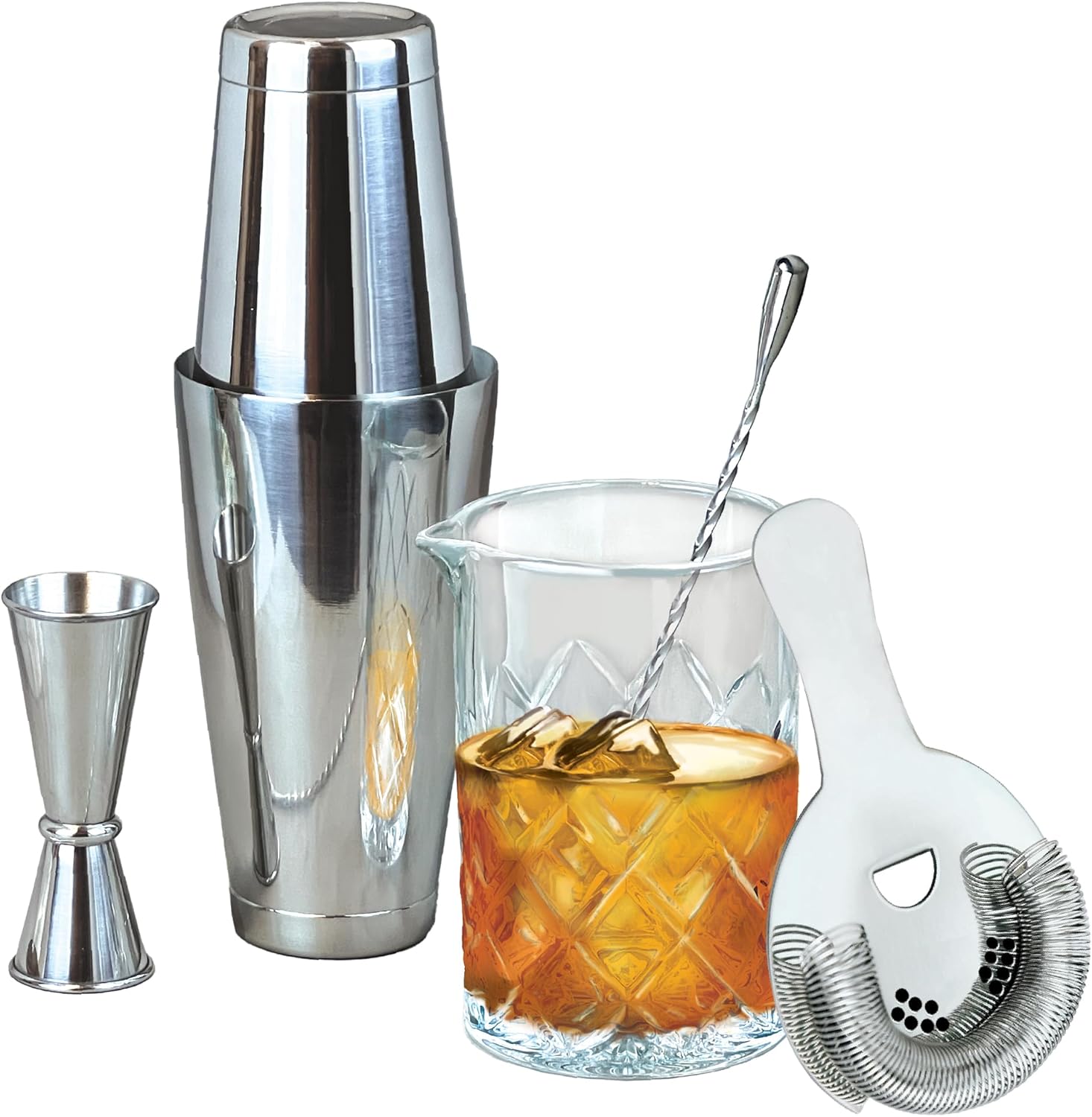 Lily's Home 6Piece Boston Cocktail Shaker Set Boston