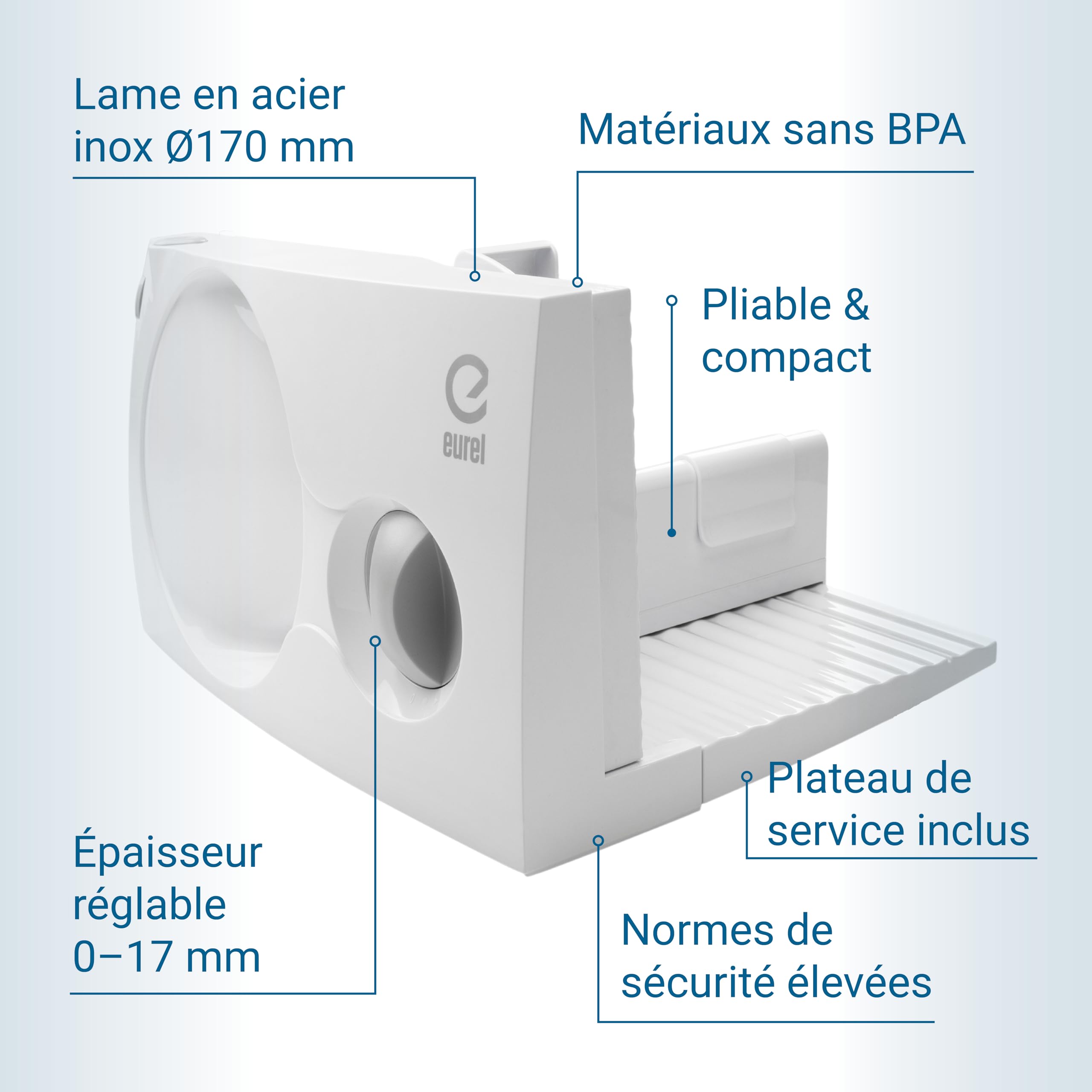 EUREL RS44 Trancheuse Électrique Blanche