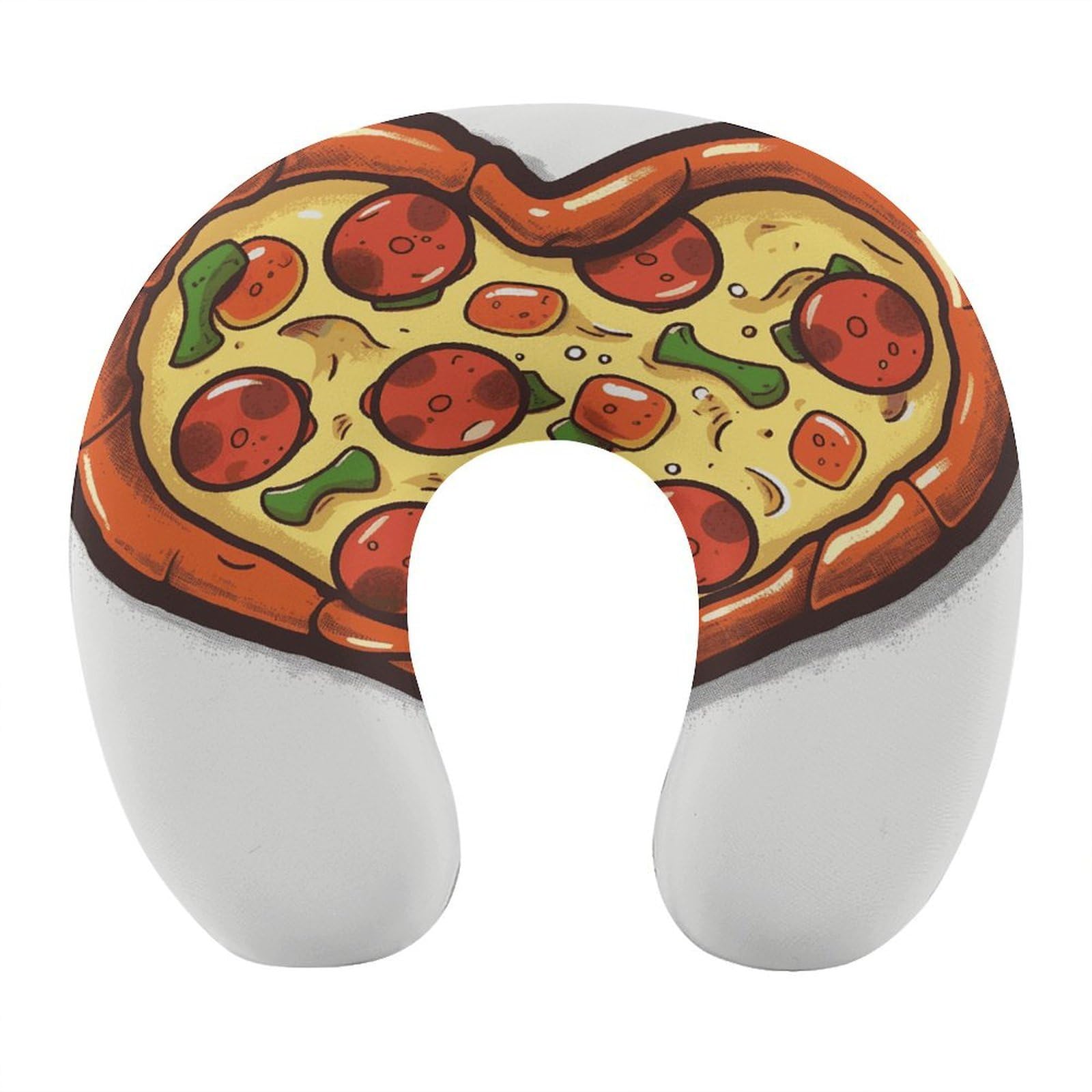 Btcowzrv Style I Love Pizza Heart U Shaped Neck Pillow Travel Pillows