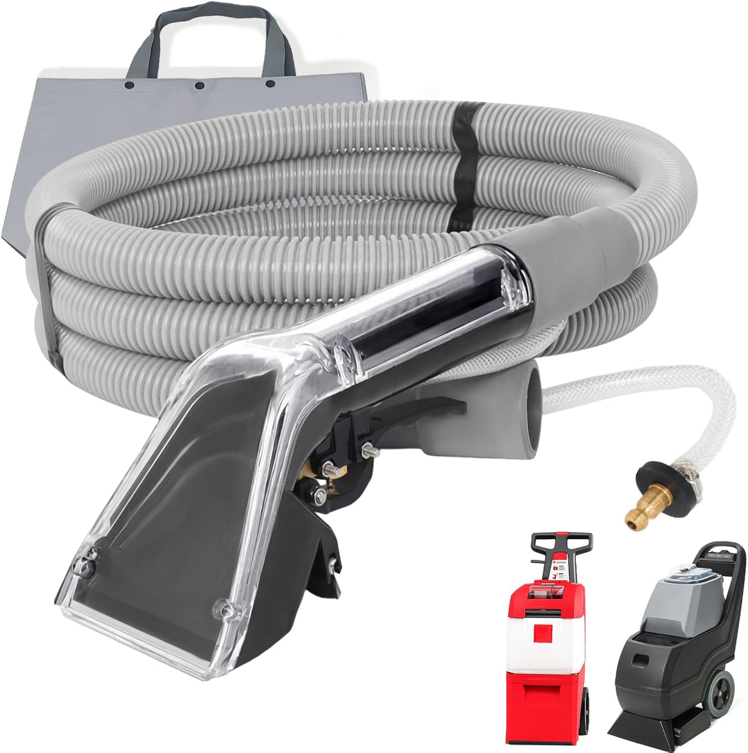 Extractor Attachment Compatible with Rug Doctor Mighty Pro, X3, Wide Track Carpet Cleaner, Durable Brass Trigger, 12ft Hose, Suitable for Carpets, Car Interiors & Mattresses