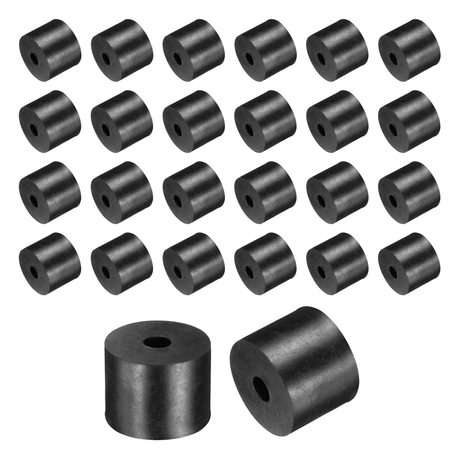 sourcing map 60 Pcs Rubber Spacers 20mm OD x 5mm ID x 15mm Height Round Anti Vibration Spacer Rubber Bushing Grommets โ image 1