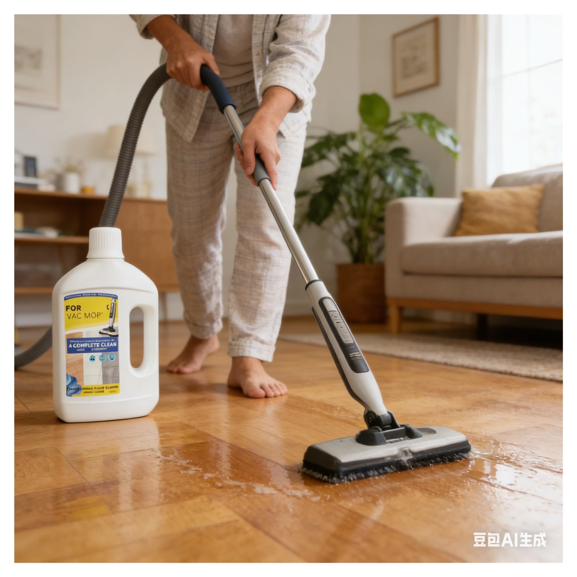 2 Pcs Recambio Limpiador Suelos Multisuperficie 1L, Aroma Primaveral, Compatible Con Shark Vac Mop, Sin Rayas, Secado Rápido, Sin Fosfatos Para Madera, Baldosas, Laminado