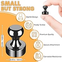 Vista 6 de 12 Piezas Imanes Negros para Refrigerador, Imanes para Refrigerador, Imanes para Pizarra Blanca, Imanes para Refrigerador para Adultos, Imanes