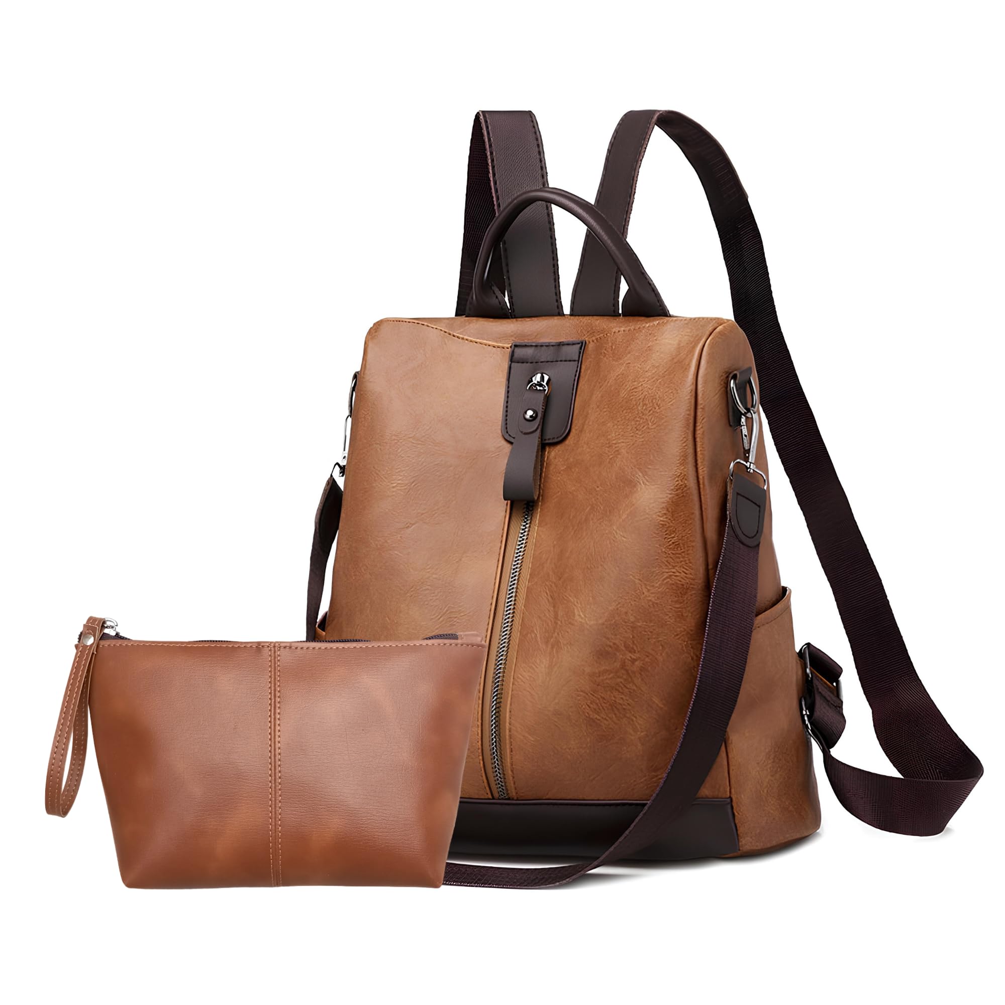 See full amazon price history chart for HUBEN Stylish Vegan Leather Casual Convertible Backpack Handbag for Women and Girls with Pouch(Caramel Brown) HUBEN Stylish Vegan Leather Casual Convertible Backpack Handbag for Women and Girls with Pouch(Caramel Brown) (B0CYT9ZDVQ) Amazon Price History, Amazon Price Tracker