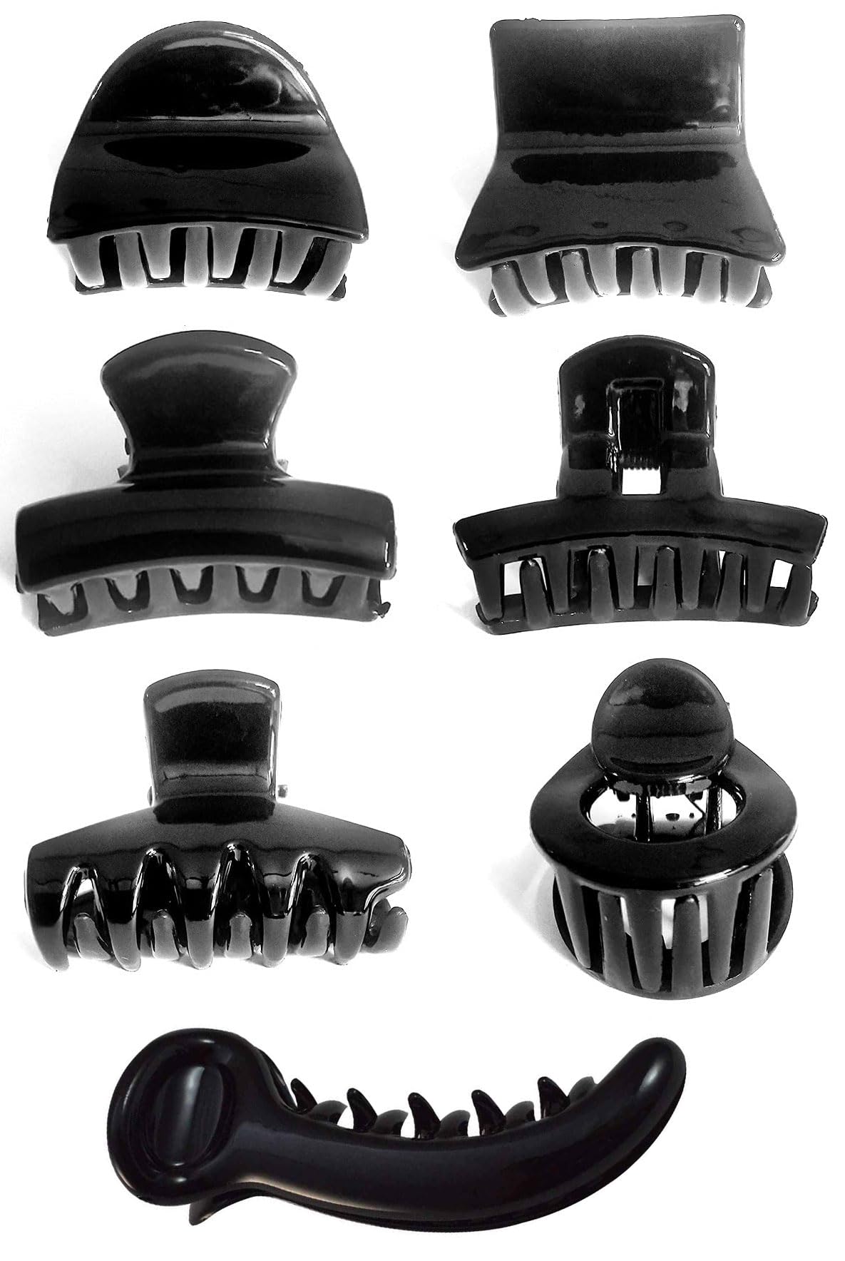 BHARATGAURAV Fashion Accessories Butterfly Multi Shape Black Plastic Hair Claw Clips, Medium, for Women Girls Combo Pack of 7 (B098TYWWSZ) Amazon Price History, Amazon Price Tracker