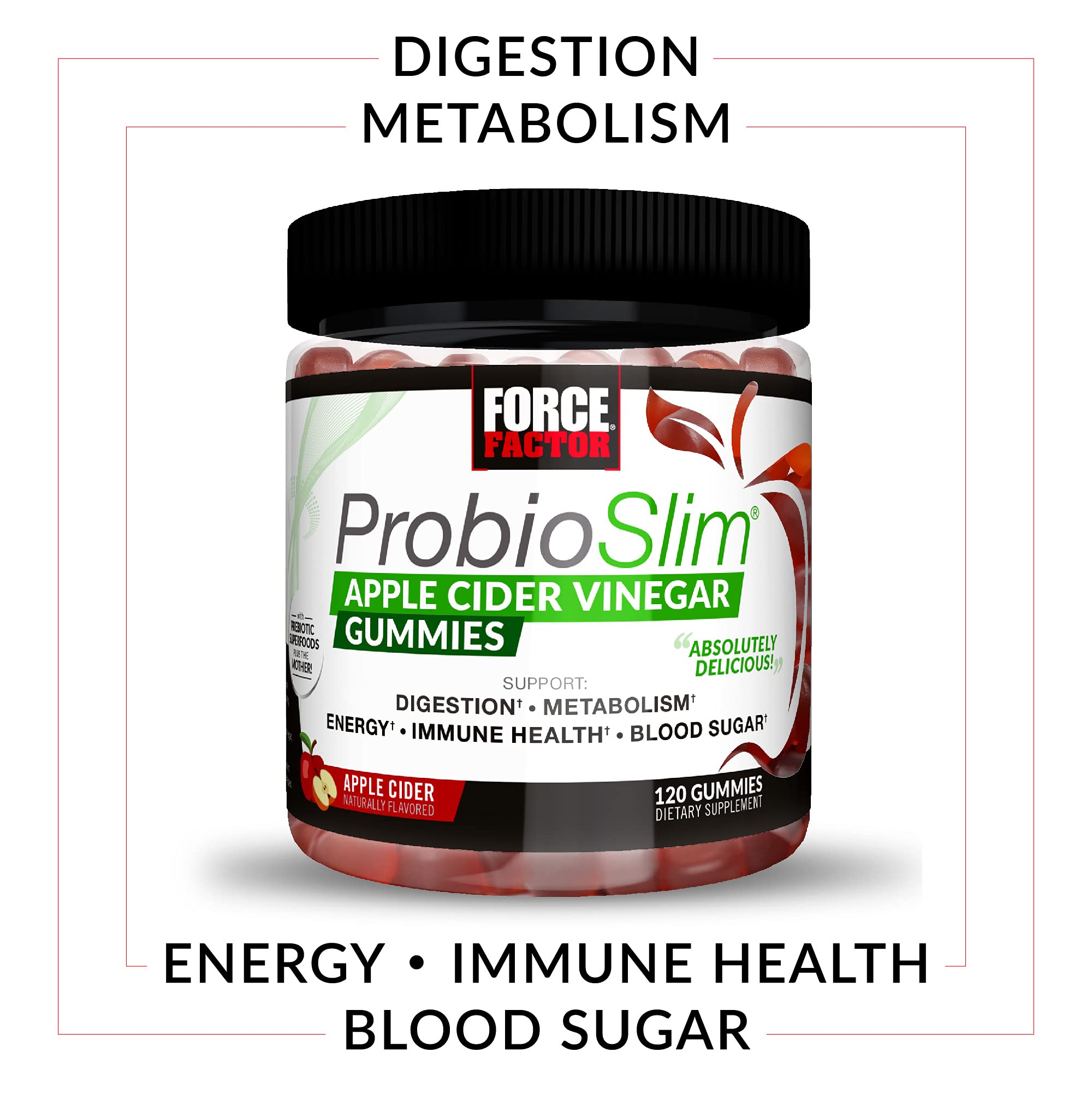 ProbioSlim Apple Cider Vinegar Gummies with Organic Apple Cider Vinegar