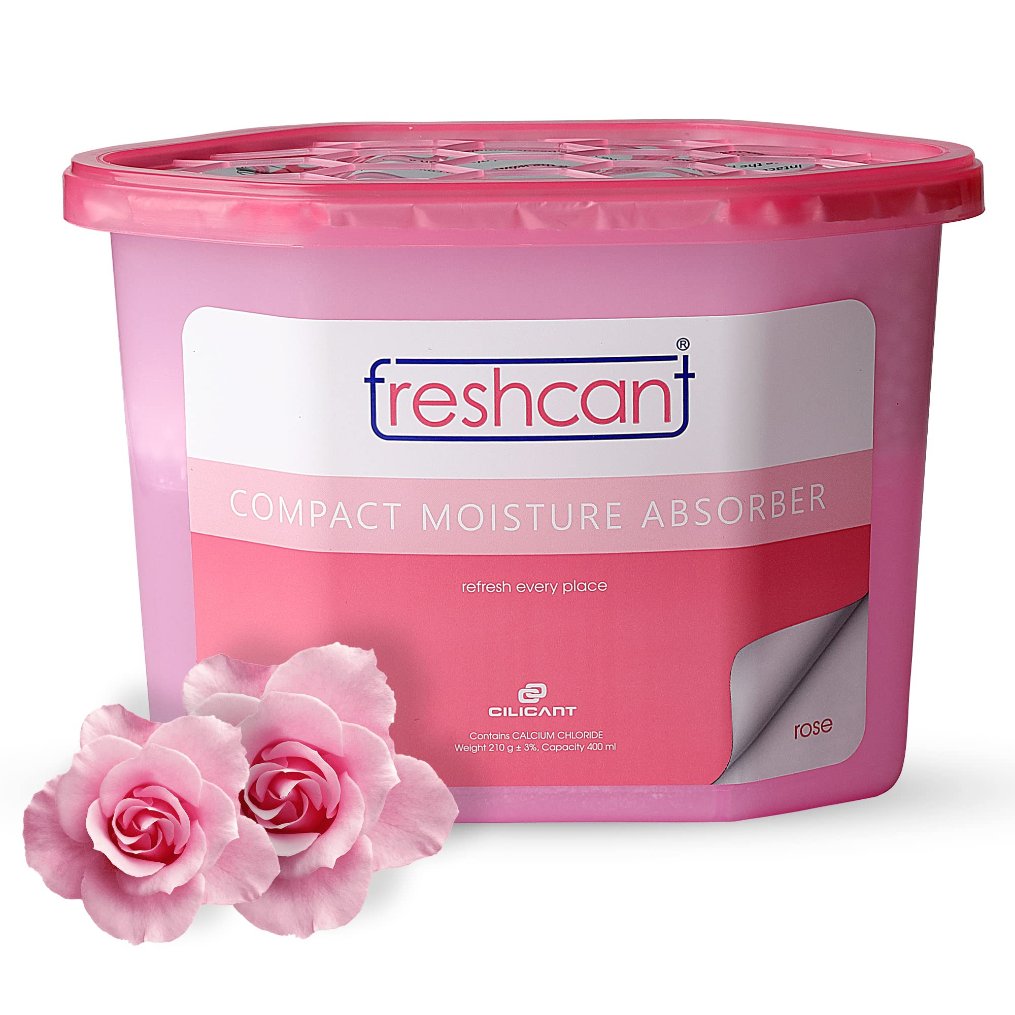 Rose-Scented Moisture Absorber: Wardrobe, Kitchen, Bath - 400ml for Lasting Freshness!, gel