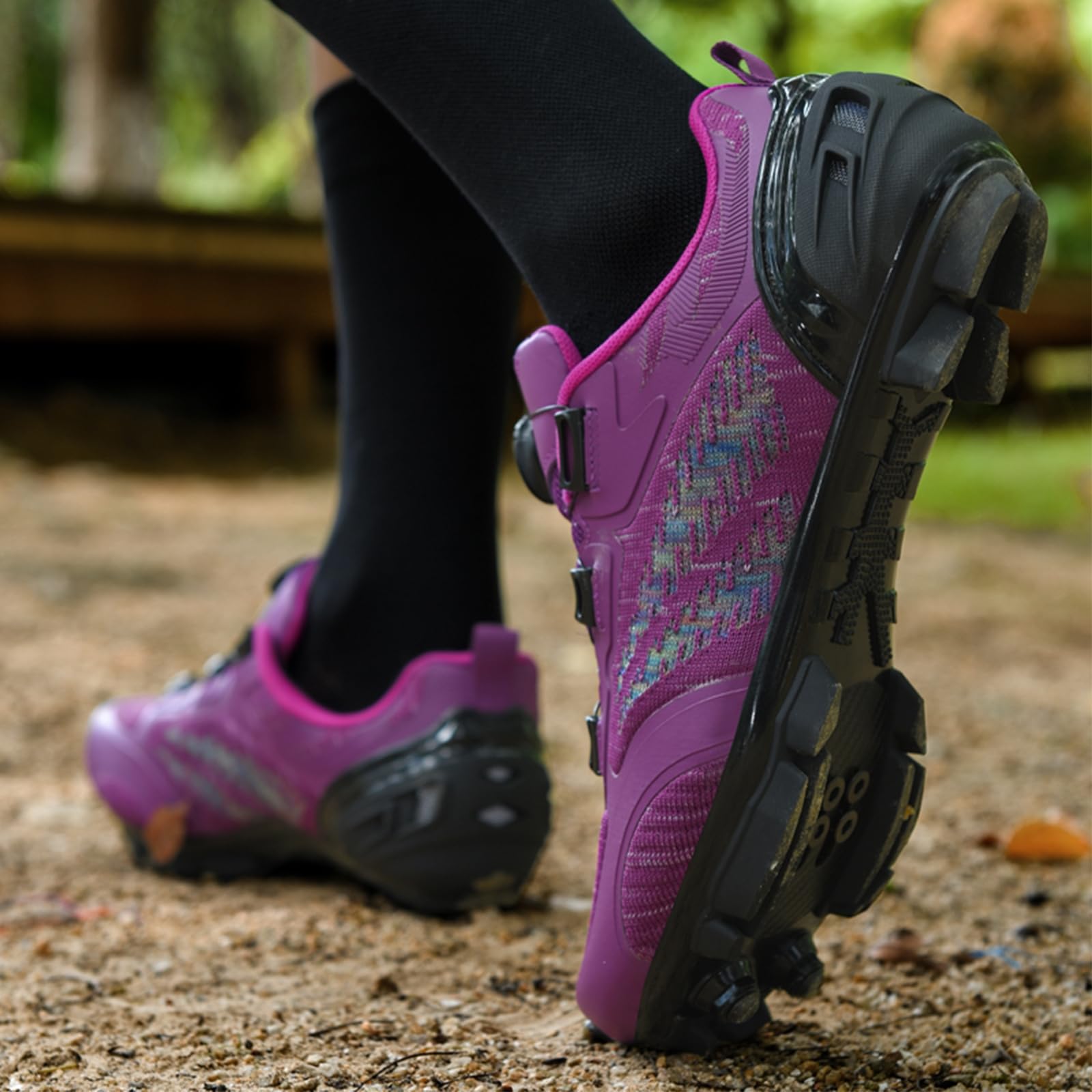 Zapatillas de Ciclismo MTB para Mujer Zapatillas de Ciclismo Compatible con Calas SPD y Pedal de Bloqueo con Cordón Rápido Zapatillas de Ciclismo al Aire Libre