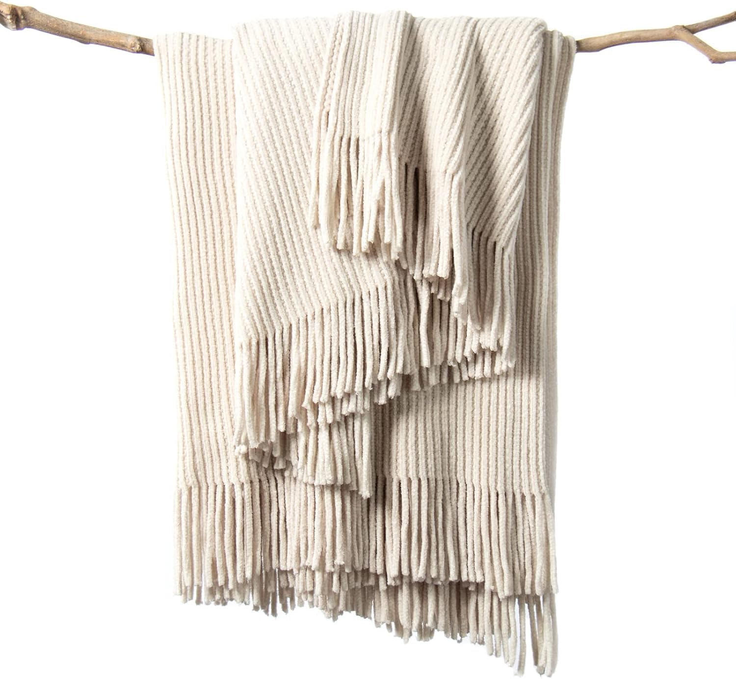 Photo 1 of lifein Chenille Throw Blanket 60"x80" - Boho Knitted Couch Blanket
