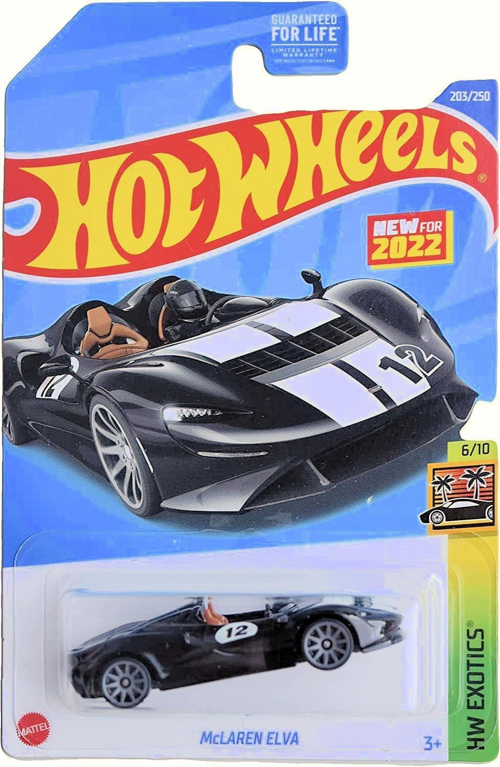 Hot Wheels 2022 Exotics Super Car 5‑Pack – McLaren Elva, ‘71 Lamborghini Miura SV, Sian FKP 37, Lotus Elise & Koenigsegg Gemera | Die-Cast Metal 1:64 Scale | L2593 Limited Edition