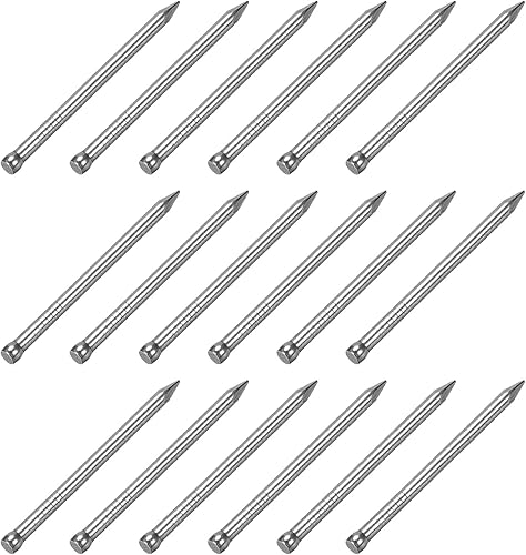 METALLIXITY Uñas de acabado (0.079 x 1.378in) 100 unidades, clavos de acero al carbono para carpintería