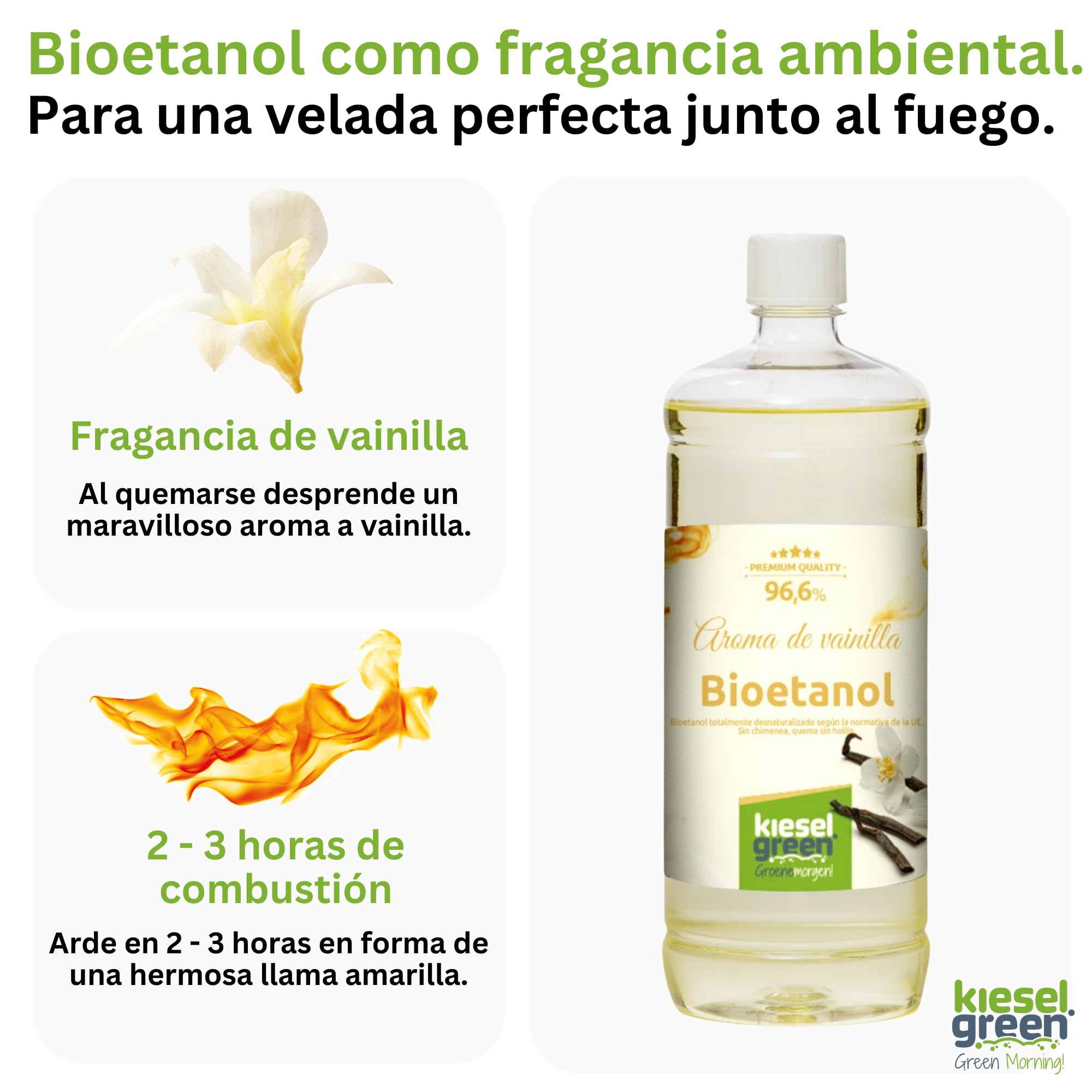 Bioetanol 12 x 1 litro con Fragancia para Chimenea de Etanol, Muchas Variedades – Bioalcohol como Fragancia de Ambiente – Estufas de Bioetanol, Biochimenea Etanol, Ethanol
