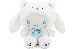 Cute Hello Kitty Cinnamon Roll White Bear Plush Stuffed Animal Huggable Toy