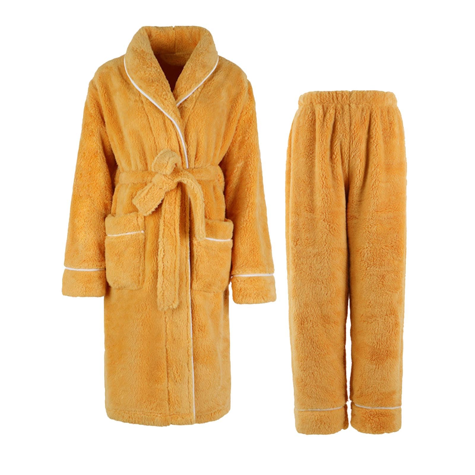 Conjunto Mujer Verano-Conjunto De Pijama De AlgodóN Doble Grueso para Mujer Y Conjunto De Ropa para El De Talla Grande para Pareja De Invierno Pijamas De Mujer Invierno Baratos