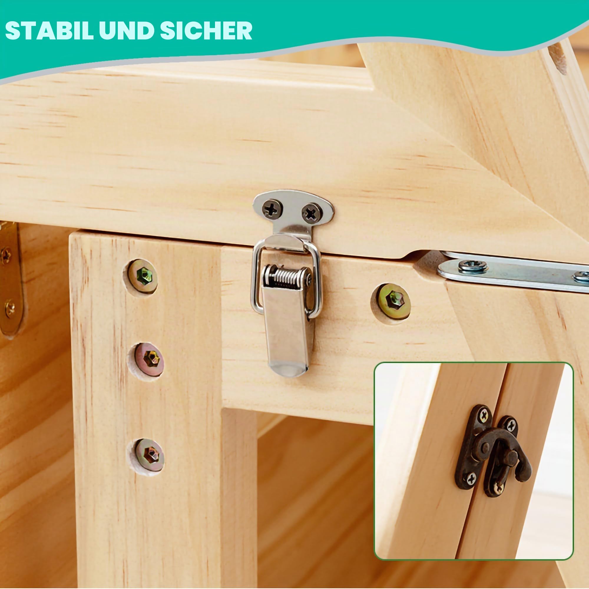 Stufenleiter,Trittleiter 4 Stufen Klapp 2-in-1 Leiter und Stuhl Tritthocker Klappbar Holztrittleiter Haushaltstritt Stehleiter Bis 180 kg Belastbar Geeignet für Küche Zuhause Bibliotheken