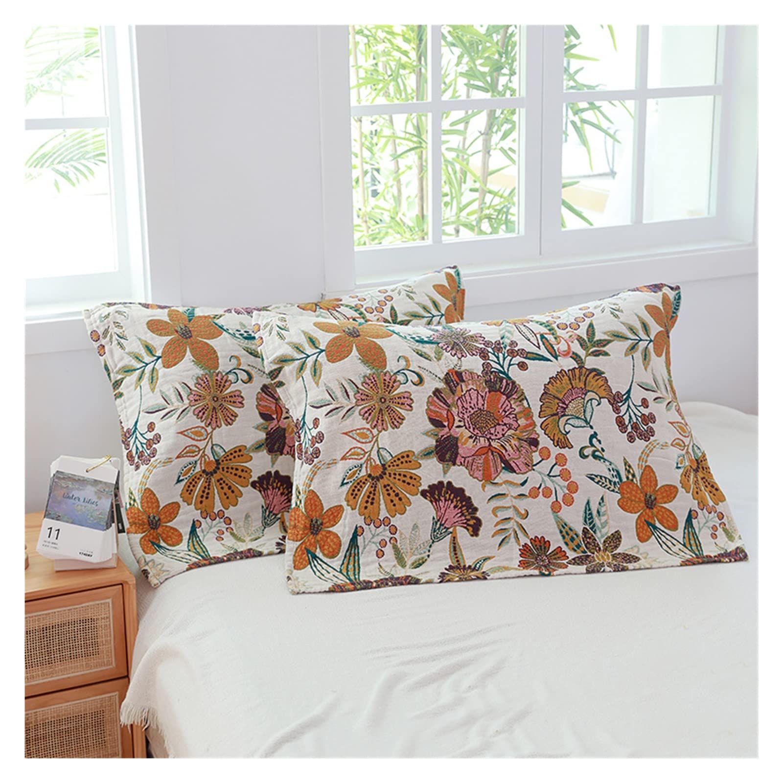 Serviette d'oreiller en coton 52x75 cm en gaze tissé teint pour adulte