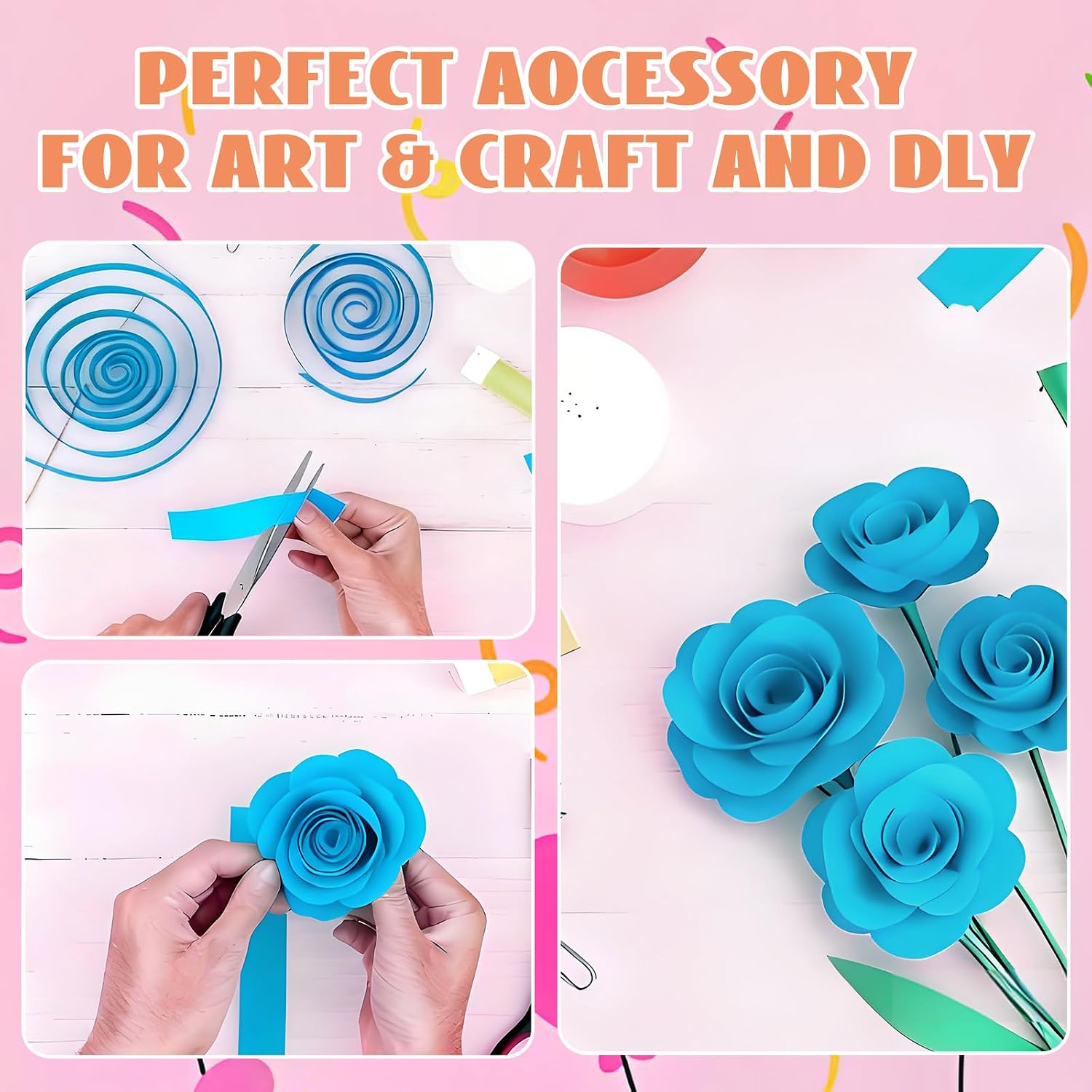 Blue and Orange Crepe Paper Streamers 8 Rolls 32ft, Blue Orange Dog Paw Party Supplies Birthday Baby Shower Decorations
