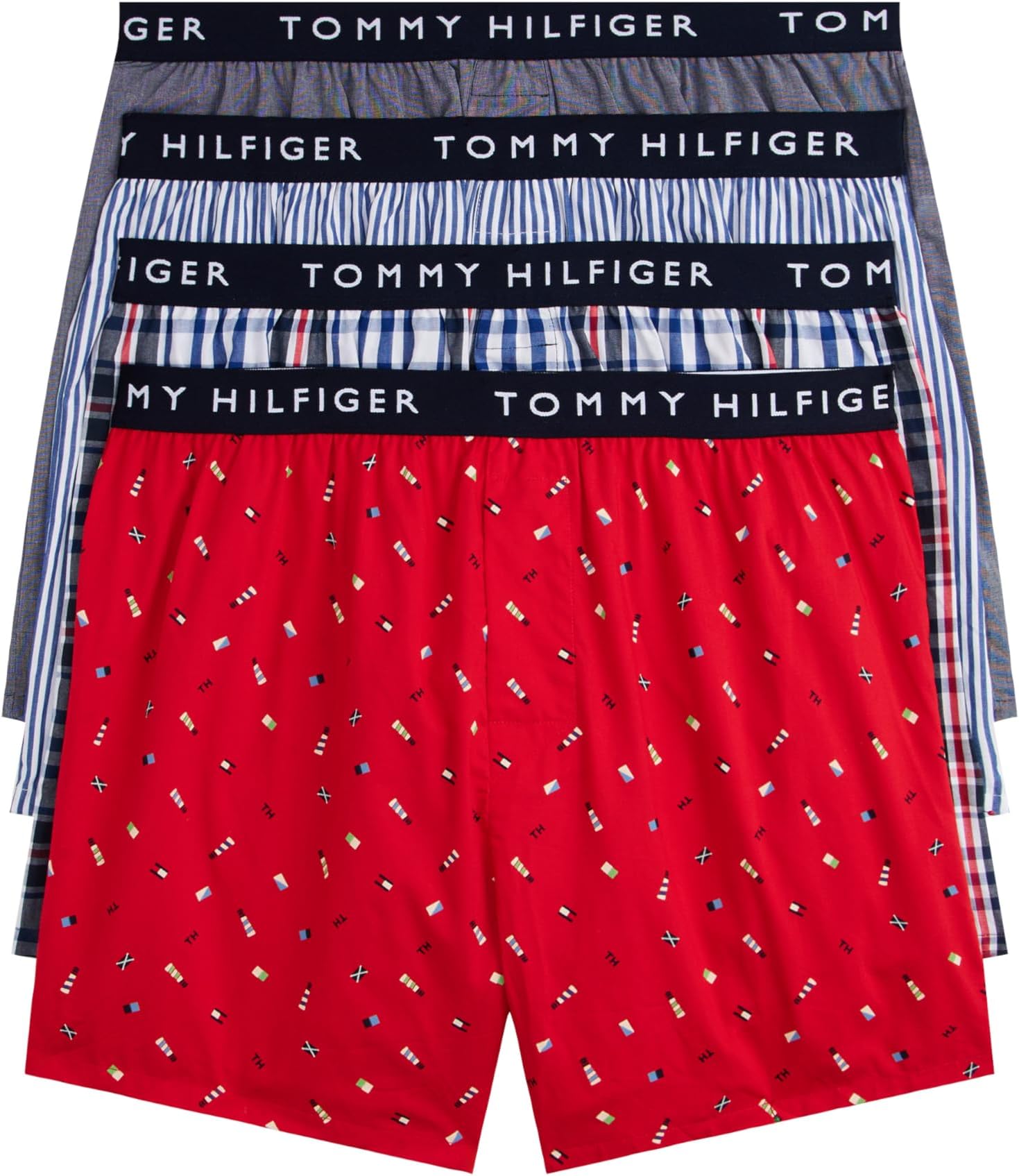 Tommy Hilfiger Woven Cotton Boxer 4-Pack