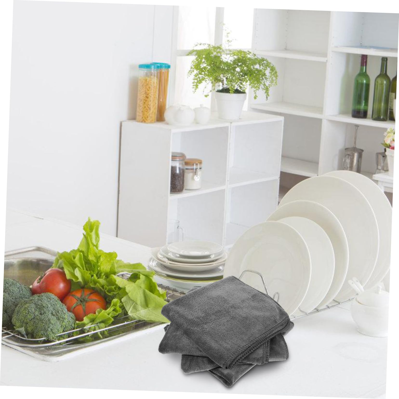 Ciieeo 12 Paños de Microfibra Absorbentes para Limpieza Efectiva, Reutilizables y Multiusos Paquete de 12 Unidades Ideales Hogar y Cocina