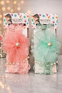 Khurana's Cosmetics 2 Pcs Baby Flower Headbands Nylon Head Bands Soft Elastics Stretchy Cute Warm Hairbands Hair Bow Acces... Price In India