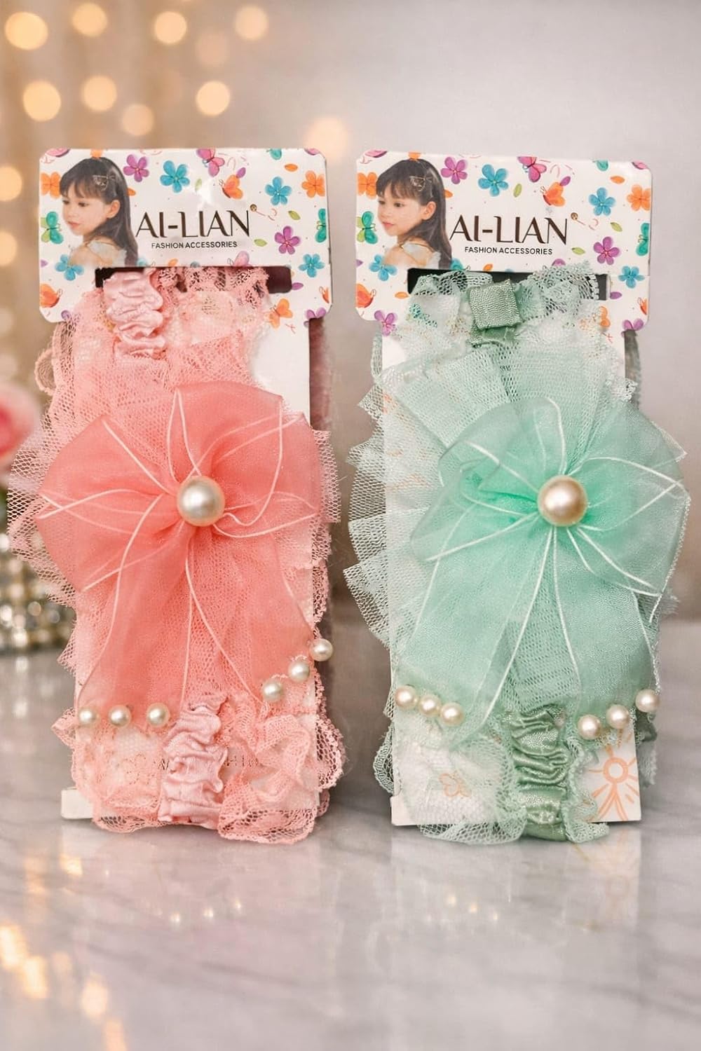 Khurana's Cosmetics 2 Pcs Baby Flower Headbands Nylon Head Bands Soft Elastics Stretchy Cute Warm Hairbands Hair Bow Acces... - Review, Price and Buying Guide