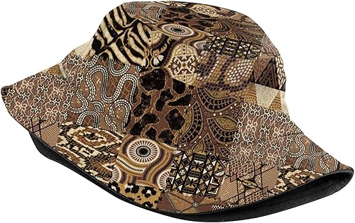 Miniatura 7 de Sombrero de pescador africano tradicional africano étnico, sombrero de sol para pesca, senderismo, camping, viajes