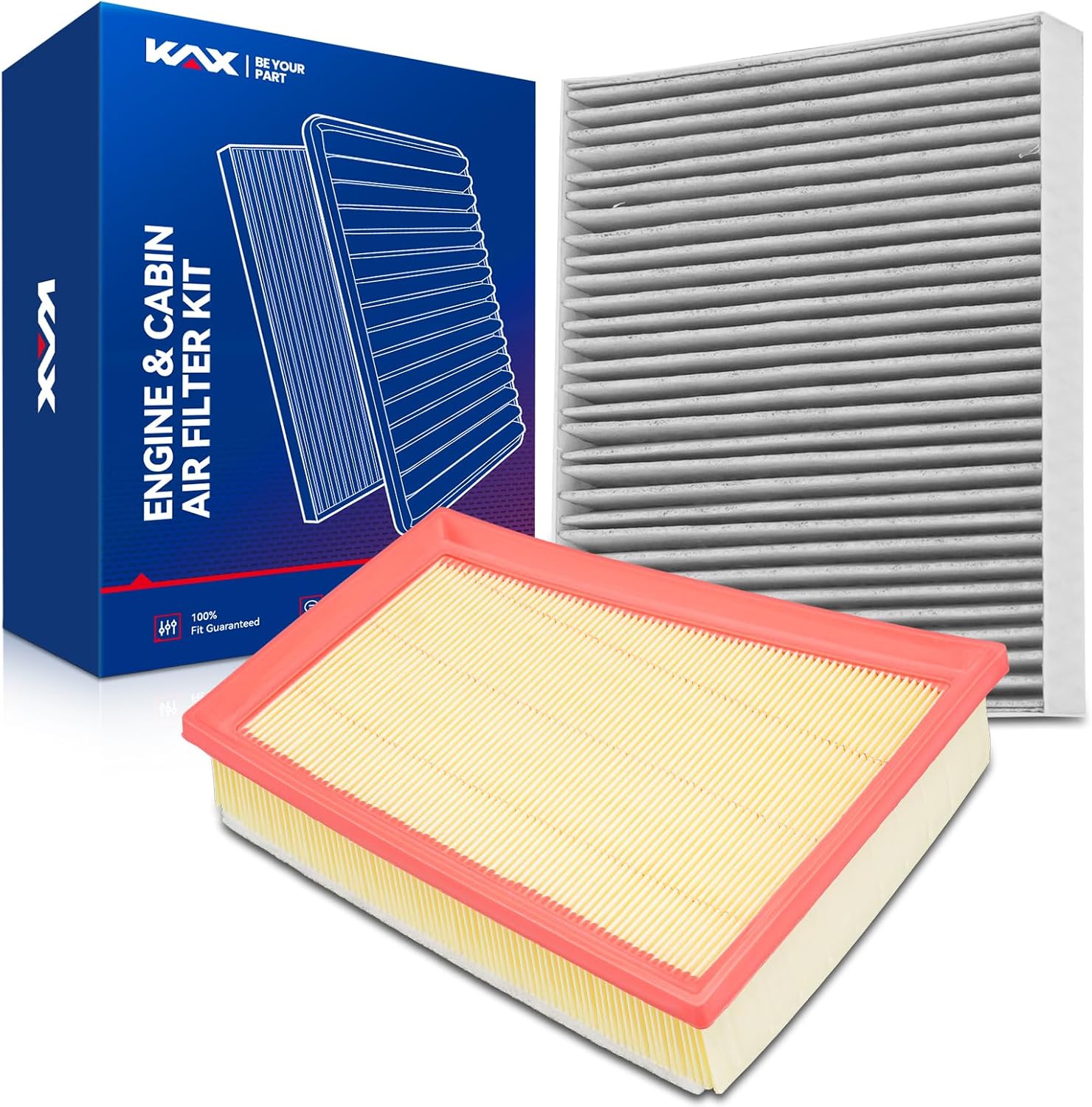 KAX Engine & Cabin Air Filter Kit, Replacement for Chevrolet Trailblazer 2021-2026, Trax 2024-2026, Buick Encore GX 2020-2026, Envista 2024-2026, Replace# CA12814 CF11966