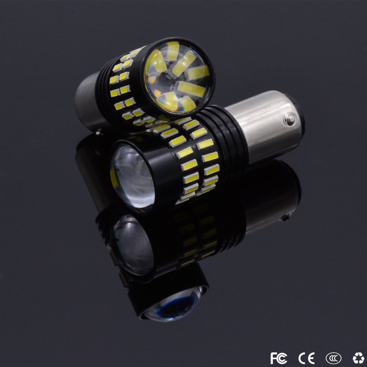 TUINCYN 1157 Lampadine a LED Luce di stop bianca BAY15D 1016 1034 1157A 4014-48SMD Chip Indicatori di direzione Fanale posteriore Luce di retromarcia 6500K (confezione da 10)